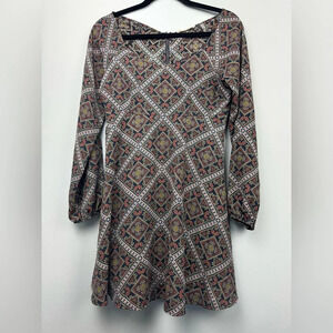 Altar’d State Long sleeve Fit and Flare dress size Medium